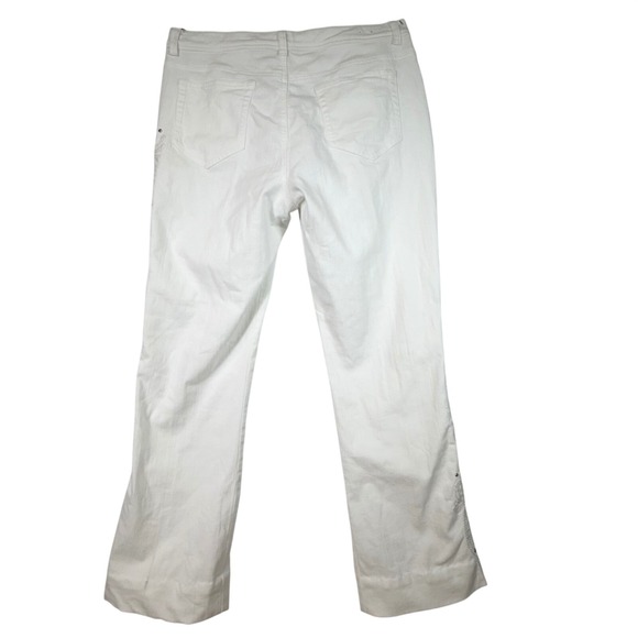 Chicos Platinum White Embellished Bootcut Jeans Women's Size 2 - Picture 3 of 11